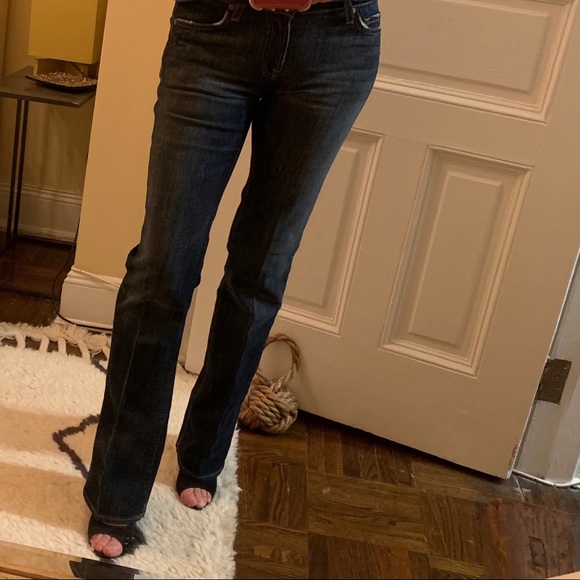 7 For All Mankind Flare blue jeans size 27 like New - Picture 4 of 16